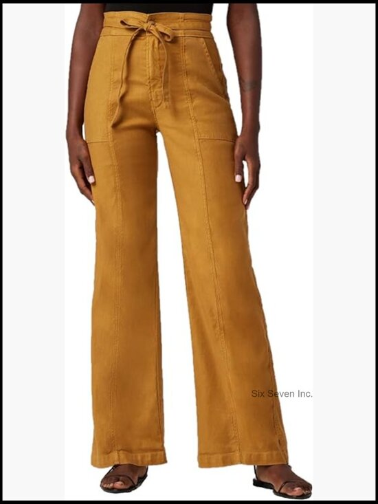 Pants - Wide Leg Trouser with Tie Waist